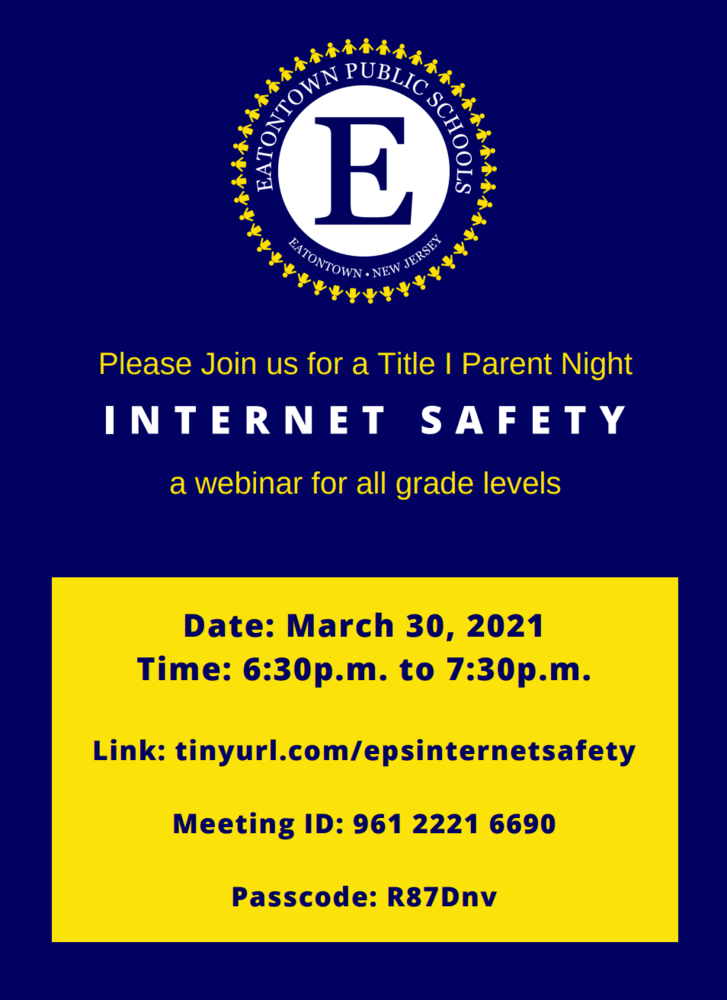 Title I Parent Night on Safety Eatontown Public Schools