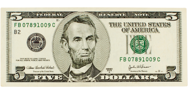American $5 bill