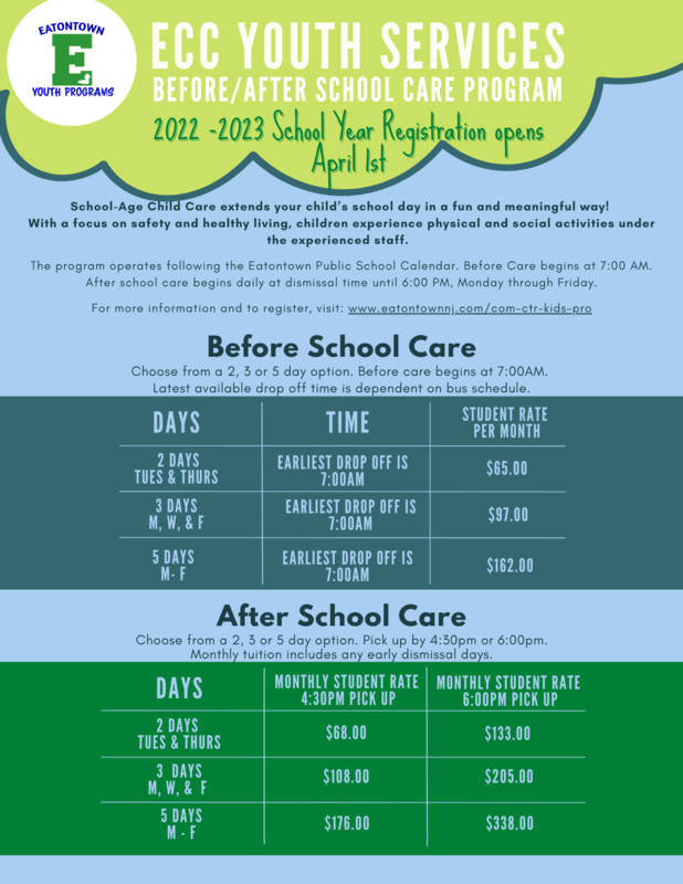 ECC Youth Services Before/After School Care Program